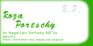 roza portschy business card